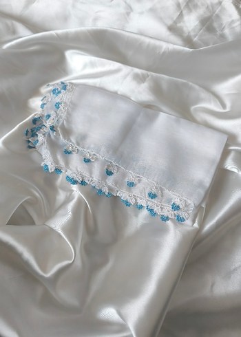 dantelli beyaz yazma - Görsel 3