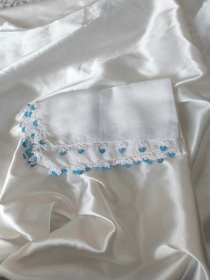 dantelli beyaz yazma - Görsel 2