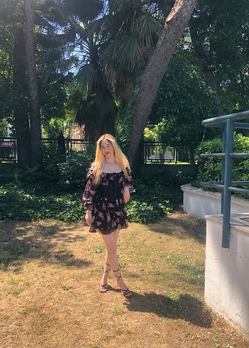 Detaylı korseli Mini Pembe Elbise