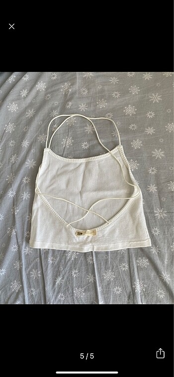 s Beden Stradivarius beyaz krem crop