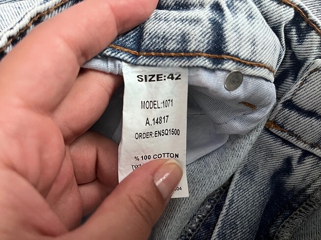 42 Beden 42 beden kot pantolon HİÇ GİYİLMEDİ