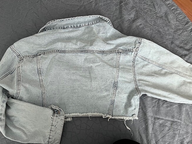 m Beden Crop jean (kot) ceket tertemiz
