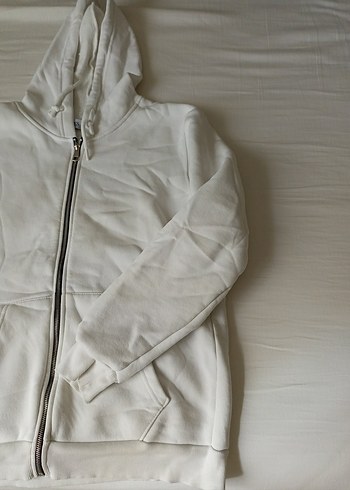 m Beden Orijinal H&M Fermuarlı Kapüşonlu Sweatshirt