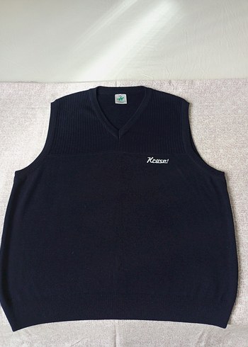 xl Beden Gri Vintage Triko Kadın Süveter V Yaka