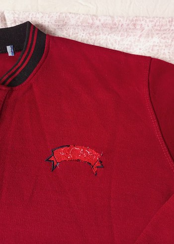American Vintage Kırmızı Vintage Uzun Kollu Erkek Polo Tişört