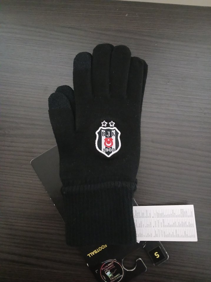 BJK Baskılı Siyah Erkek Eldiveni - Görsel 5