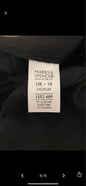 m Beden siyah Renk Marks&Spencer Kadın Kumaş Pantolon
