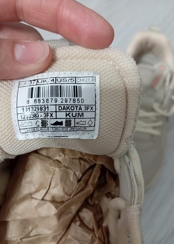 37 Beden Beyaz Bağcıklı Kadın Spor Ayakkabı