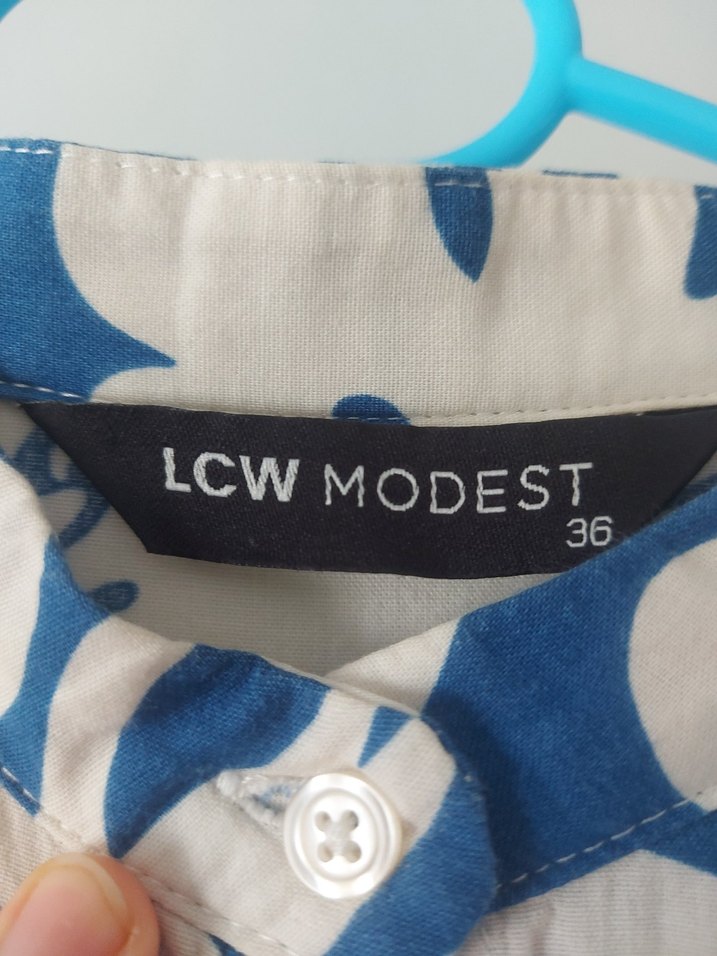 Mavi Desenli Uzun Elbise - Görsel 2