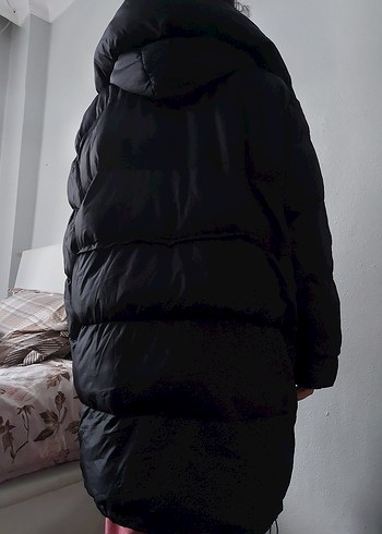 Kürklü Siyah Kadın Kışlık Mont - Görsel 3