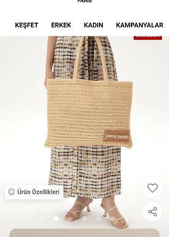 Bej Örgü Kadın Çanta