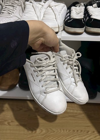 Beyaz Reebok Bağcıklı Stiletto Topuklu Spor Ayakkabı - Görsel 3