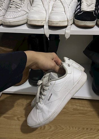 Beyaz Reebok Bağcıklı Stiletto Topuklu Spor Ayakkabı - Görsel 2