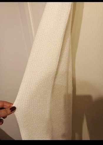 Beyaz Pamuklu Salaş Kadın Pantolon - Görsel 5