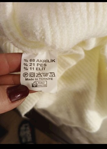 Beyaz Pamuklu Salaş Kadın Pantolon - Görsel 6