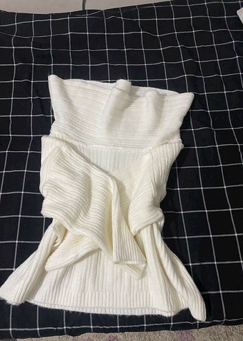 maddono yaka beyaz kazak- triko kayik kazak - Görsel 2