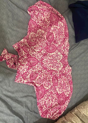 Pembe Desenli Alt üst takım Bohem Kadın Kumaş Pantolon - Görsel 6