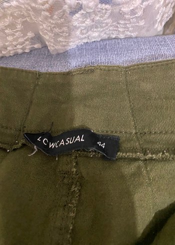 Kadın Haki Kemerli Bol Kesim Pantolon - Görsel 3