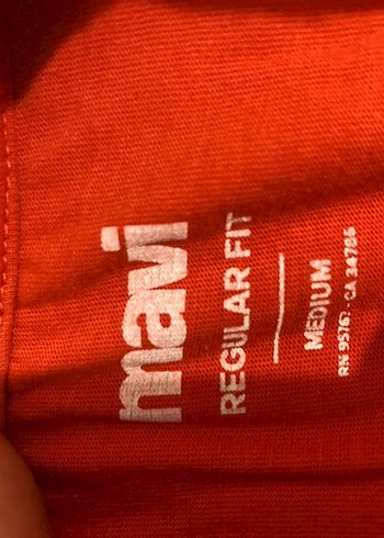 Kısa Kollu turuncu mavi baskılı  Tişört - Görsel 2