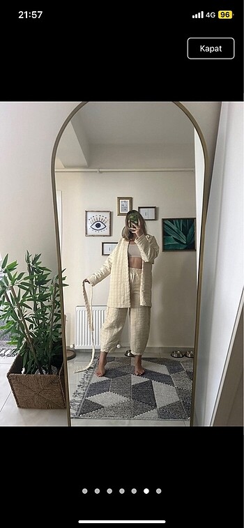 Kapitone kimono takım