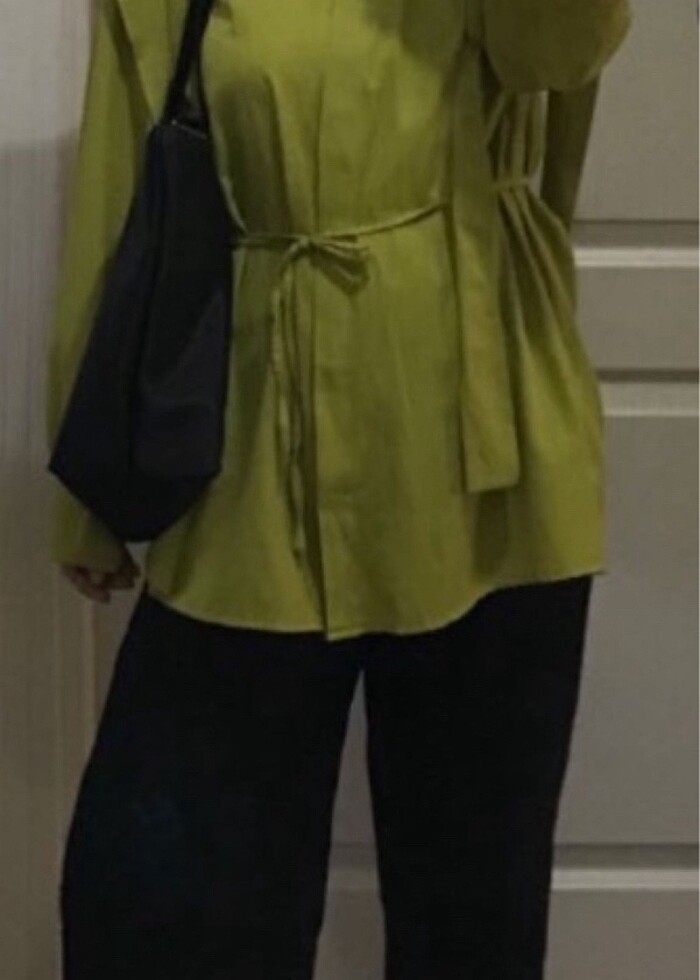 Bağlamalı vatkalı gömlek - Görsel 2