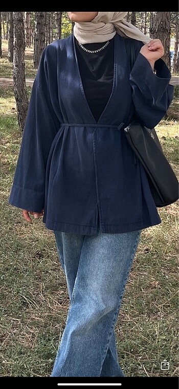 Manuka keten kimono - Görsel 2