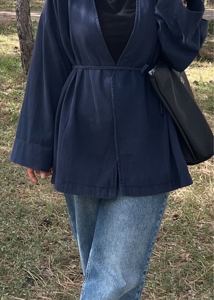 Manuka keten kimono - Görsel 2