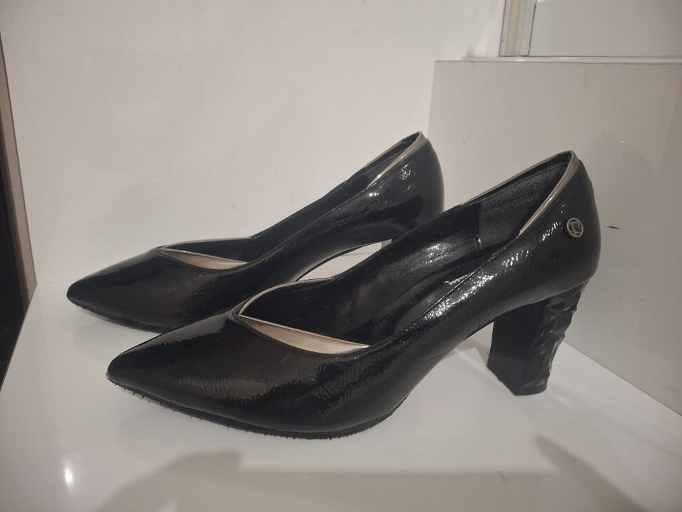 Siyah  Desenli  Topuklu Ayakkabı - Görsel 2