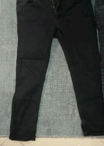 universal Beden Siyah Dar Kesim Midi Kot Pantolon