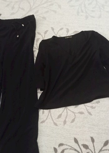 Siyah Kadın Midi Tulum, Kısa Kollu, Rahat Kesim - Görsel 13