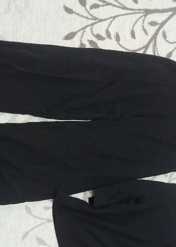 Siyah Kadın Midi Tulum, Kısa Kollu, Rahat Kesim - Görsel 12