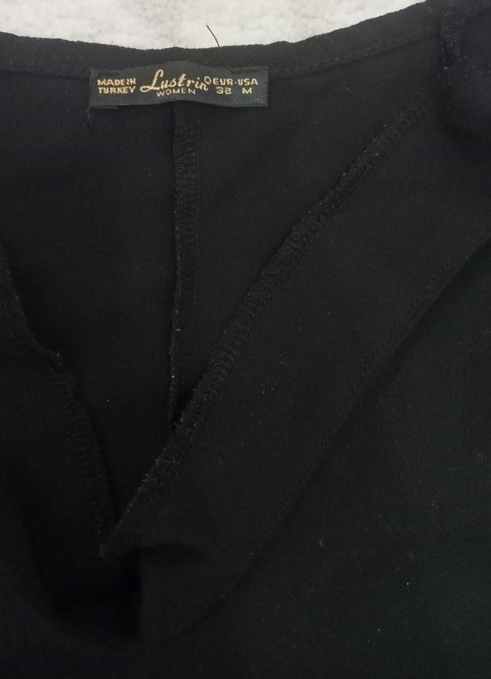 Siyah Kadın Midi Tulum, Kısa Kollu, Rahat Kesim - Görsel 3