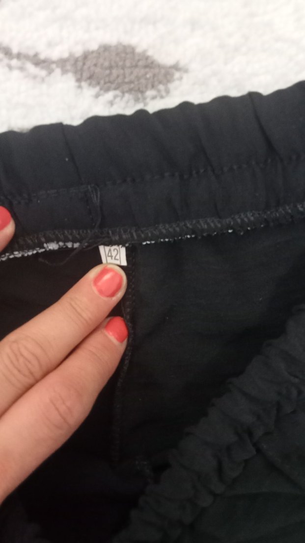 Siyah Kadın Midi Tulum, Kısa Kollu, Rahat Kesim - Görsel 2