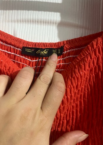 Trendyol & Milla Kırmızı Bohem Midi Keten Elbise