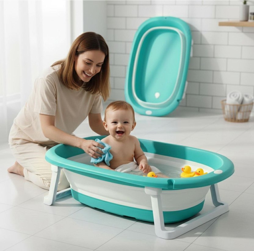 Katlanabilir Bebek Küveti ebebek - Görsel 4