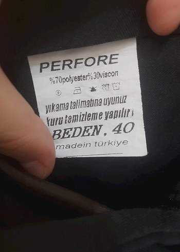 38 Beden Lacivert Kumaş Pantolon