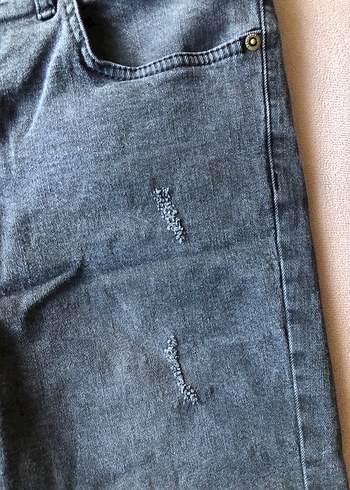 Siyah Erkek Kot Şort Loose Fit S - Görsel 4