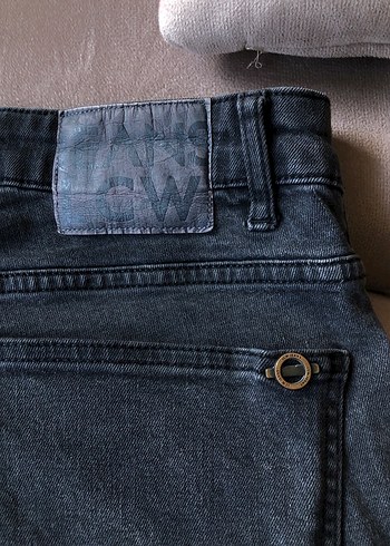 Siyah Erkek Kot Şort Loose Fit S - Görsel 7