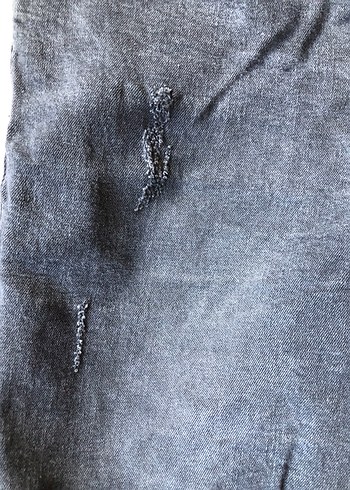 Siyah Erkek Kot Şort Loose Fit S - Görsel 3