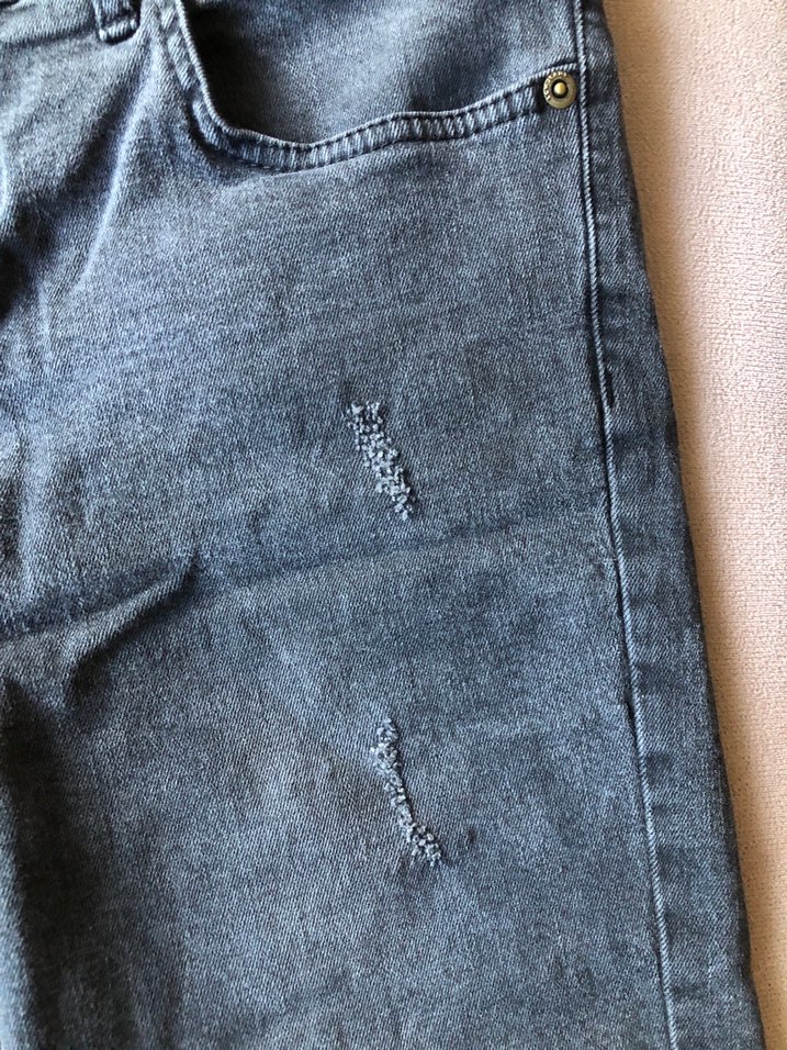 Siyah Erkek Kot Şort Loose Fit S - Görsel 4