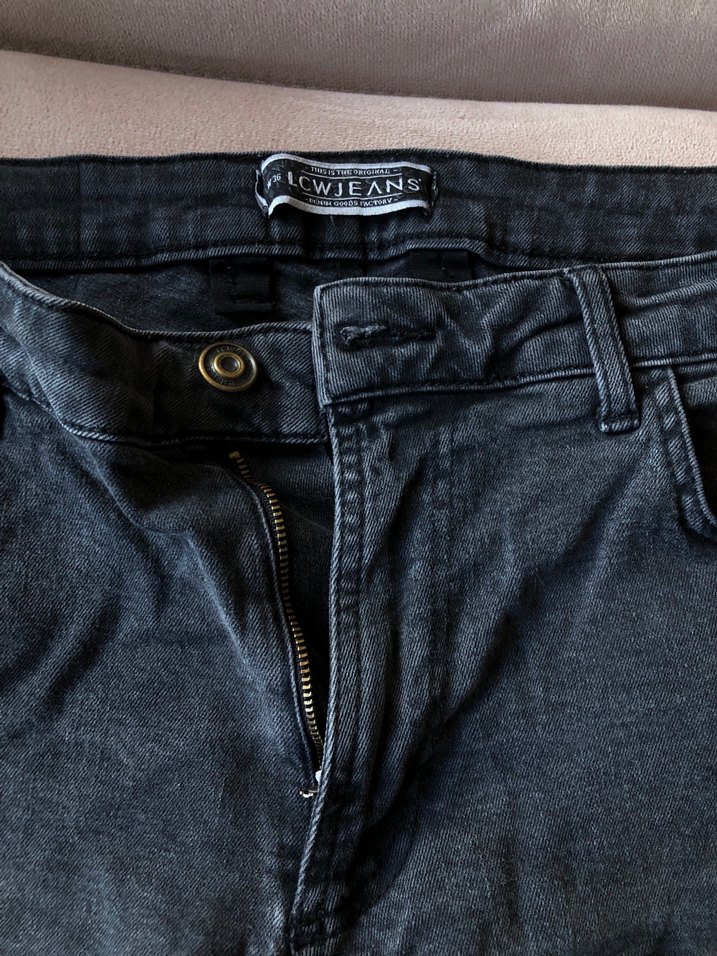 Siyah Erkek Kot Şort Loose Fit S - Görsel 5