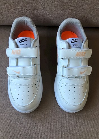 Kız Çocuk Beyaz Nike Air Force 1 Spor Ayakkabı 28 - Görsel 5