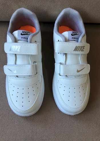 Beyaz Gümüş Air Force 1 Nıke Çocuk Spor Ayakkabı 22 - Görsel 4