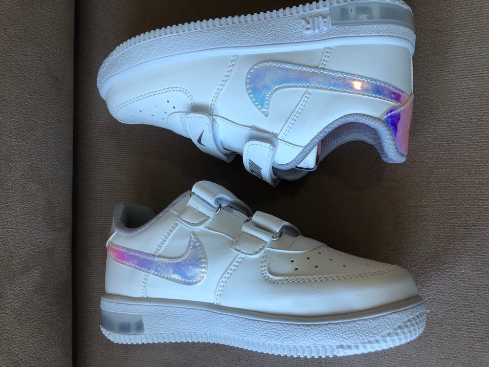 Beyaz Gümüş Air Force 1 Nıke Çocuk Spor Ayakkabı 22 - Görsel 2