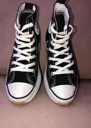 37 Beden siyah Renk Converse Siyah Dolgu Topuklu Spor Ayakkabı 37