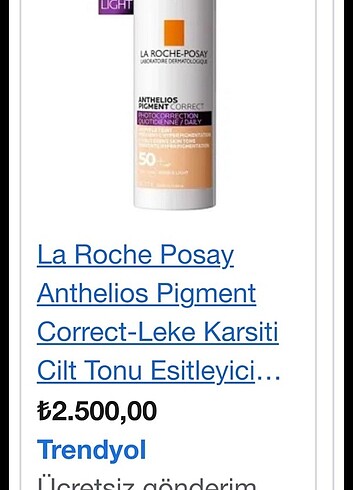 La roche posay gunes kremi