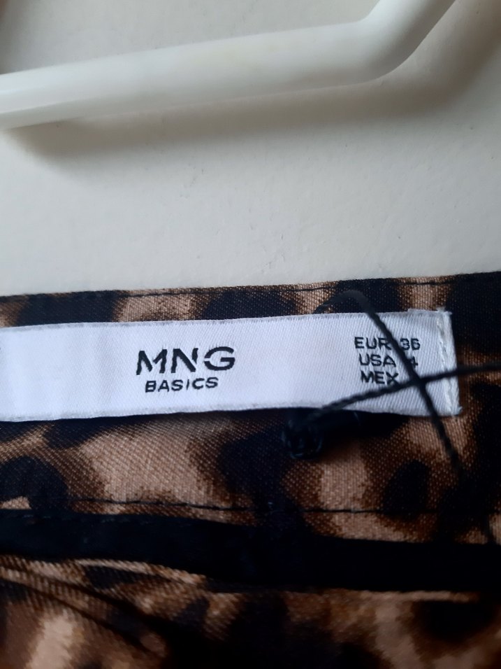 Kahverengi Leopar Desenli Kadın Kumaş Pantolon - Görsel 3