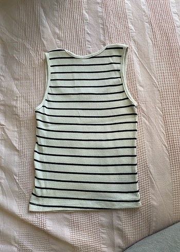 Diğer çizgili kalın askılı crop top