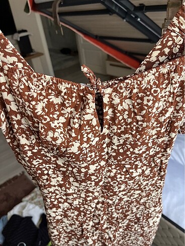 s Beden kahverengi Renk Bershka elbise