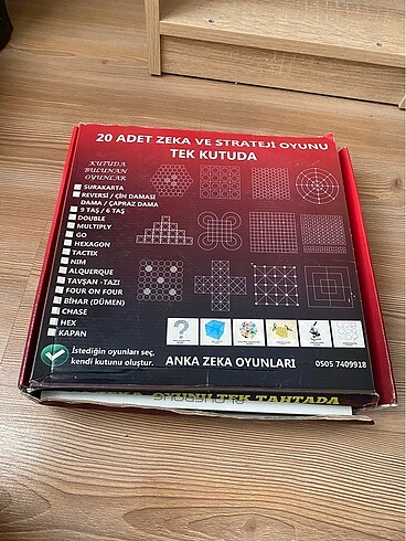 20 adet Zeka oyunu Reversi 9 taş Surakarta Dama